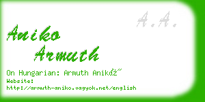 aniko armuth business card